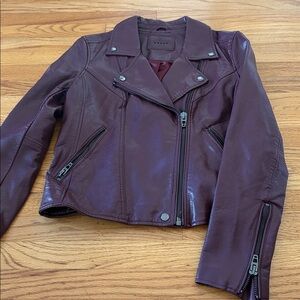 Blank NYC Burgundy Pleather Jacket